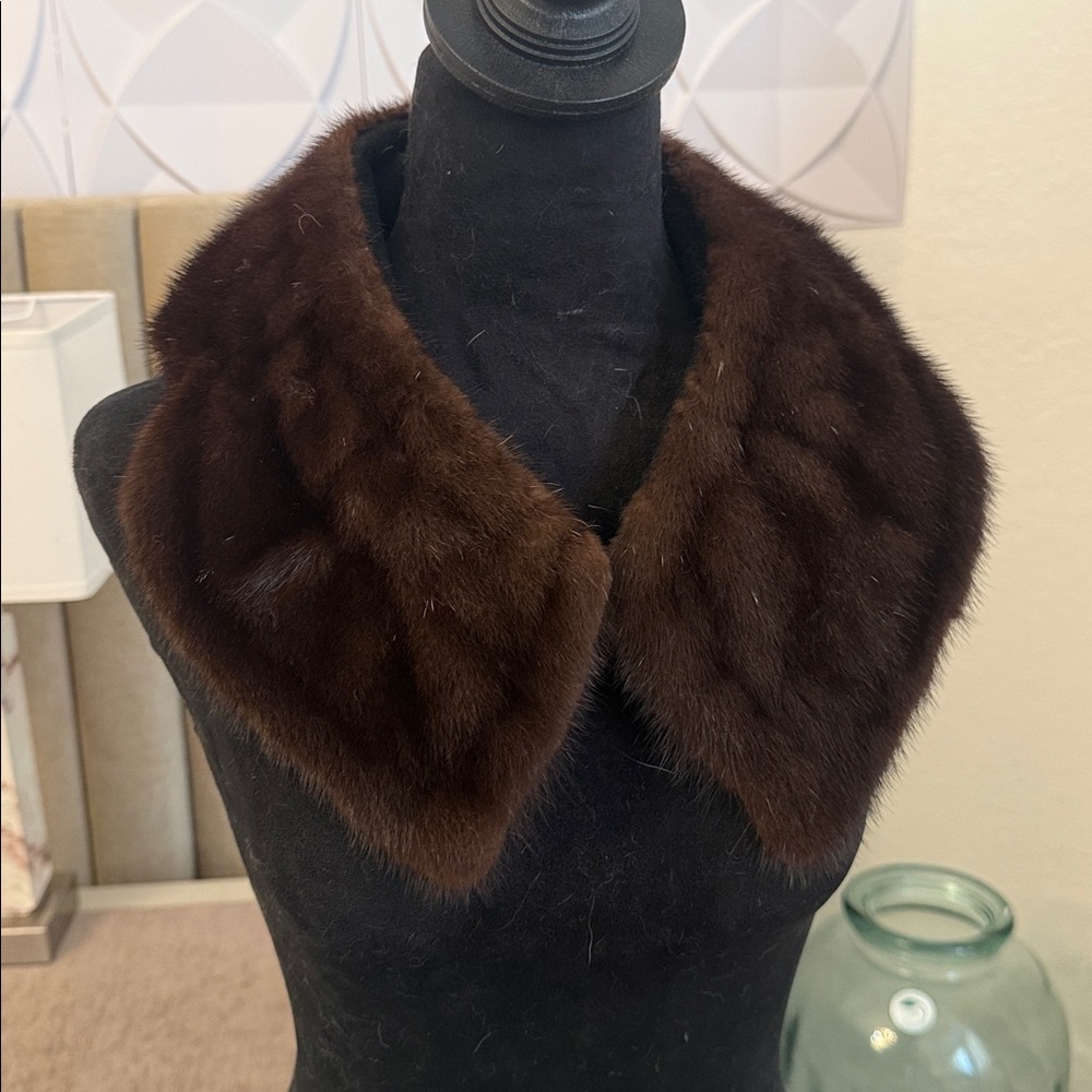Classic Brown Fur Collar Wrap - Unbranded